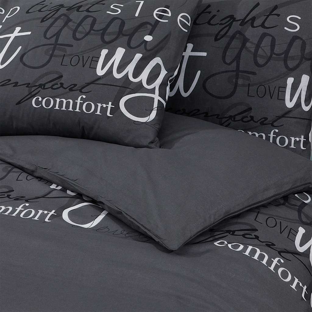 Set Copripiumino Nero 240x220 cm in Cotone