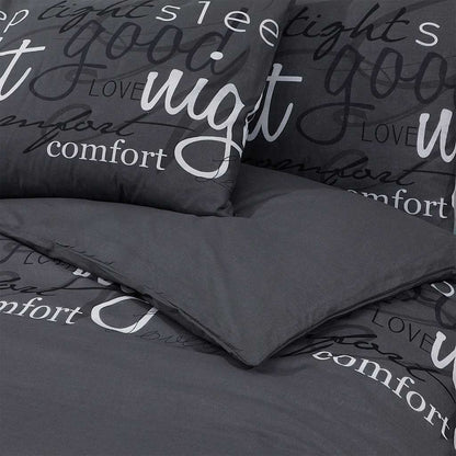 Set Copripiumino Nero 240x220 cm in Cotone