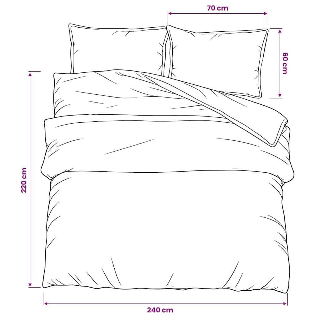 Set Copripiumino Nero 240x220 cm in Cotone | homemem39
