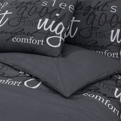 Black Duvet Cover Set 140x200 cm in Cotton