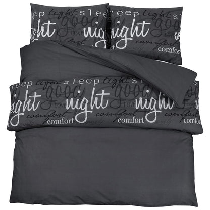 Black Duvet Cover Set 135x200 cm in Cotton