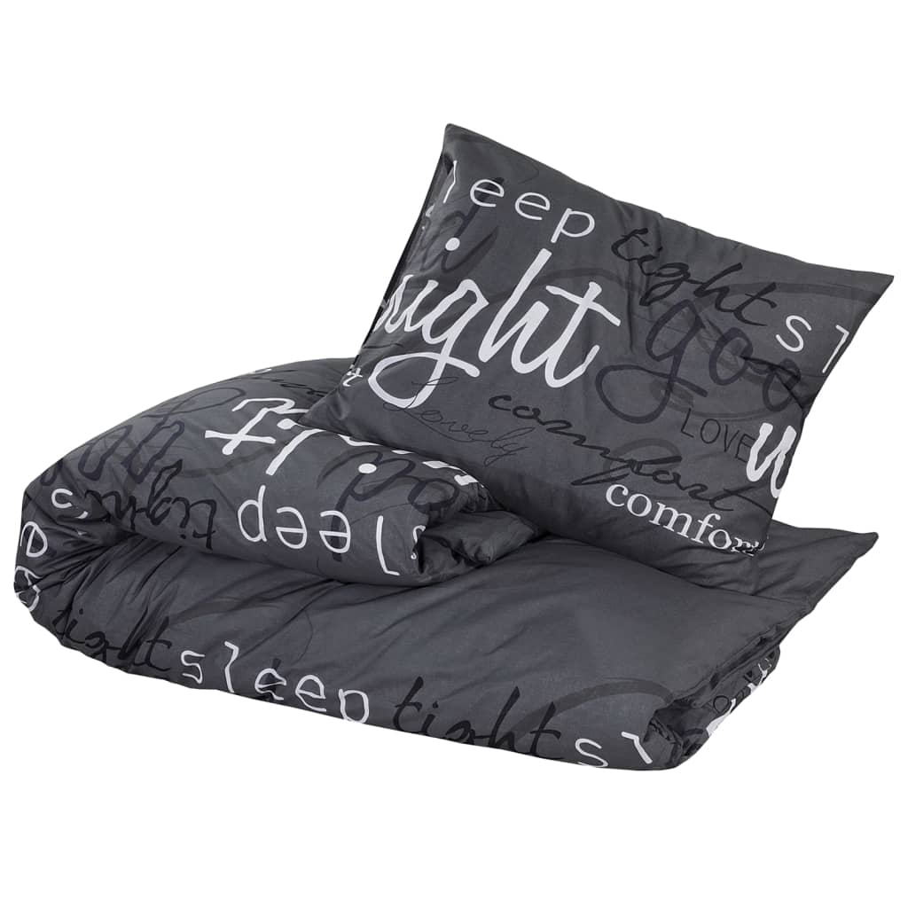 Black Duvet Cover Set 135x200 cm in Cotton