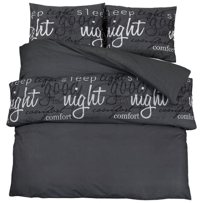 Black Duvet Cover Set 200x200 cm in Cotton