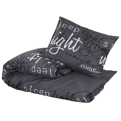 Black Duvet Cover Set 200x200 cm in Cotton