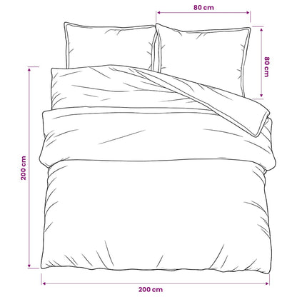 Set Copripiumino Nero 200x200 cm in Cotone | homemem39