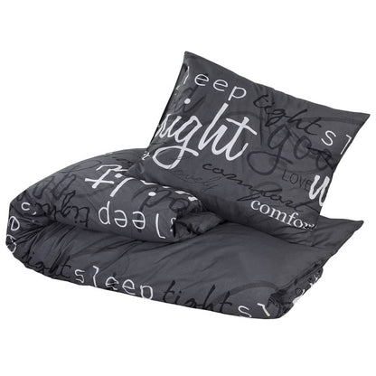 Black Duvet Cover Set 200x220 cm in Cotton