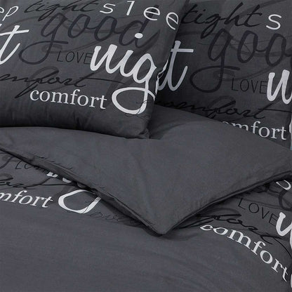Set Copripiumino Nero 200x220 cm in Cotone