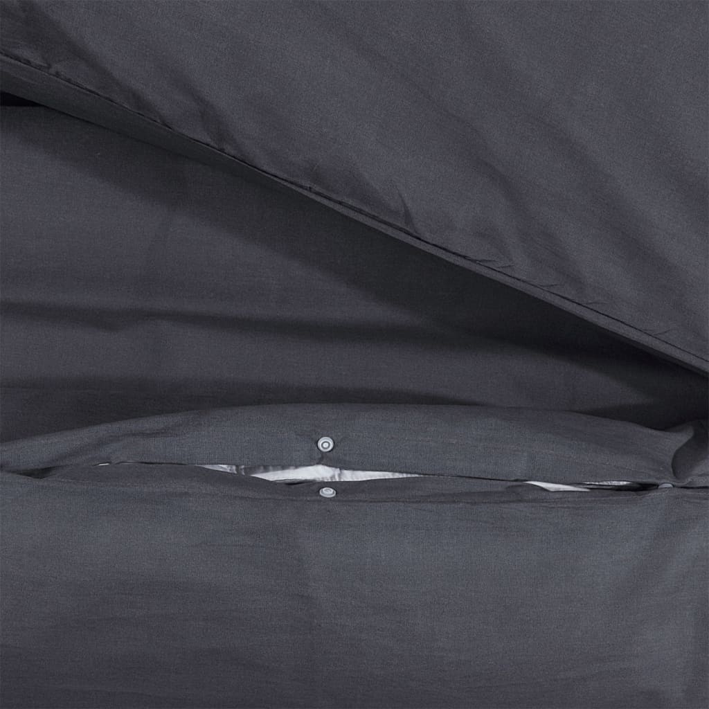 Black Duvet Cover Set 200x200 cm in Cotton