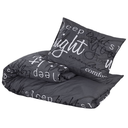 Black Duvet Cover Set 260x220 cm in Cotton