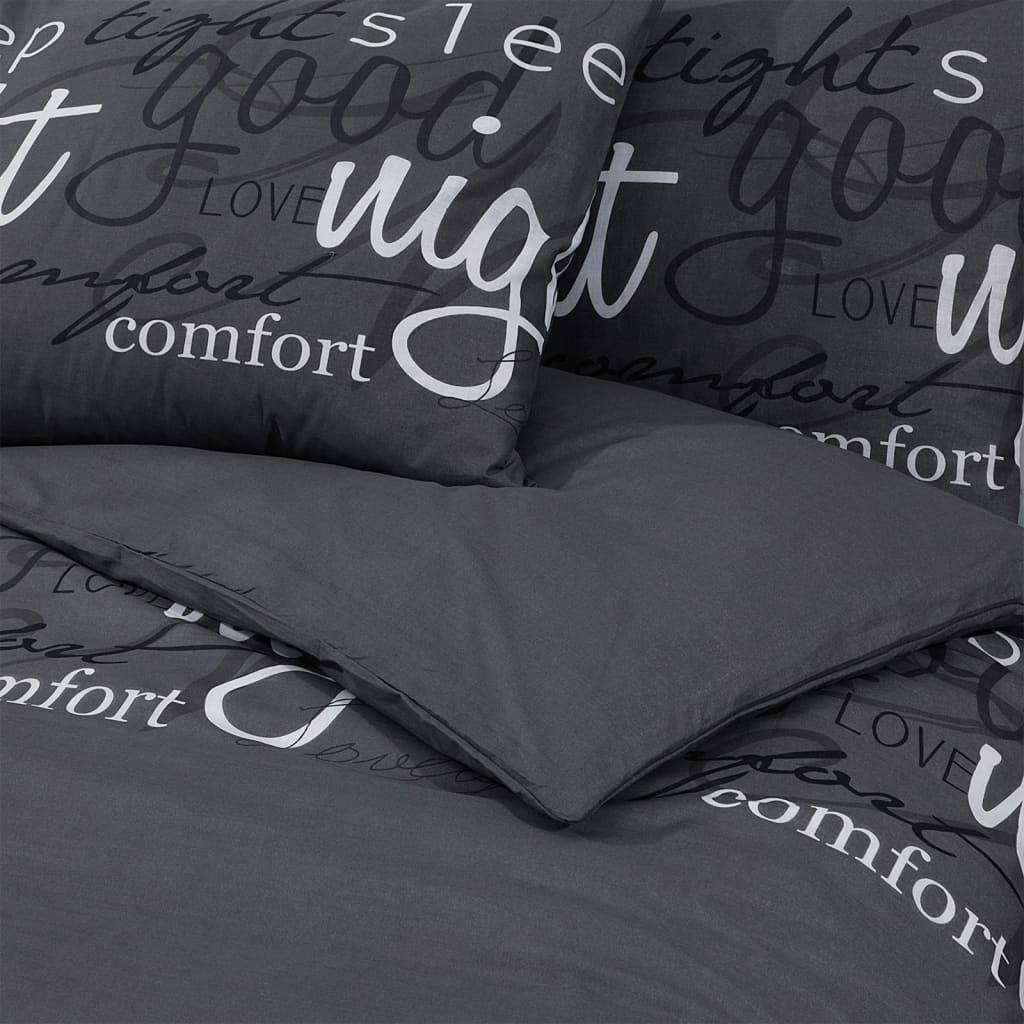 Black Duvet Cover Set 260x220 cm in Cotton