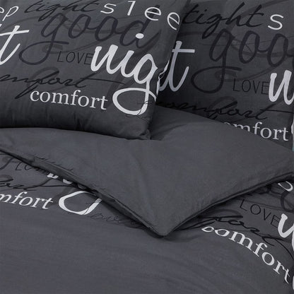 Black Duvet Cover Set 260x220 cm in Cotton