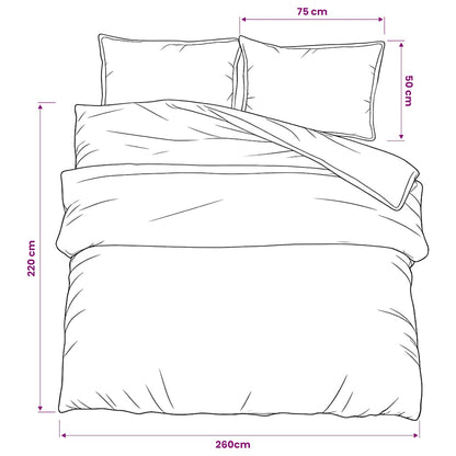 Set Copripiumino Nero 260x220 cm in Cotone | homemem39