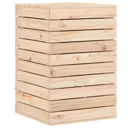 Cesto per Bucato 44x44x66 cm Legno Massello Pino - homemem39