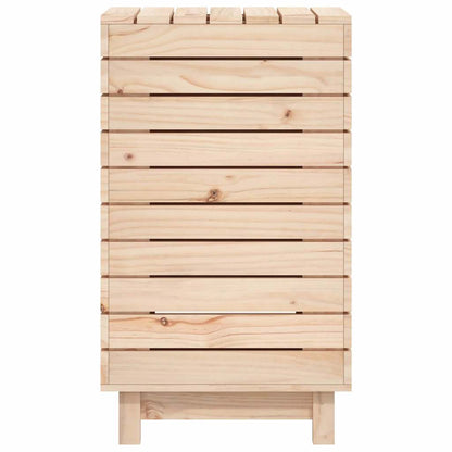 Cesto per Bucato 44x44x76 cm Legno Massello Pino | homemem39