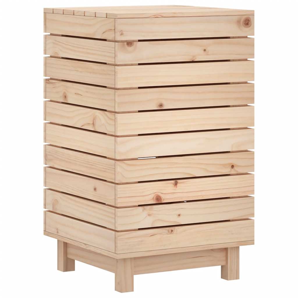 Cesto per Bucato 44x44x76 cm Legno Massello Pino | homemem39