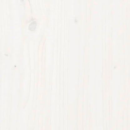 Cesto per Bucato Bianco 44x44x76 cm Legno Massello Pino