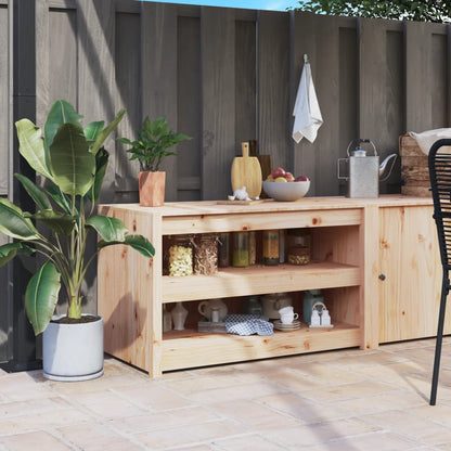 Mobile da Cucina da Esterno MEPPEL 106x55x64 cm Legno Massello di Pino
