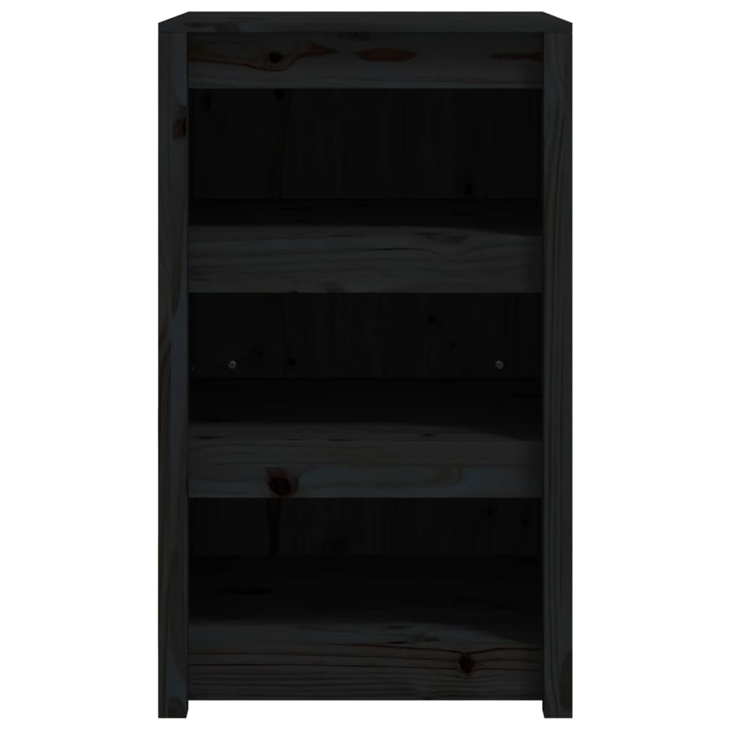 Mobile da Cucina da Esterno MEPPEL Nero 55x55x92 cm Legno Massello di Pino