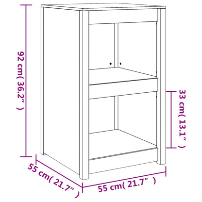 Mobile da Cucina da Esterno MEPPEL 55x55x92 cm Legno Massello di Douglas