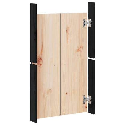 Ante da Cucina da Esterno Nere 50x9x82 cm Legno Massello di Pino - homemem39