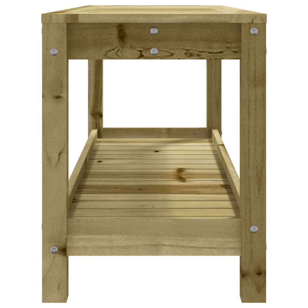 Panca da Giardino 108x35x45 cm Legno Massello Pino Impregnato | homemem39