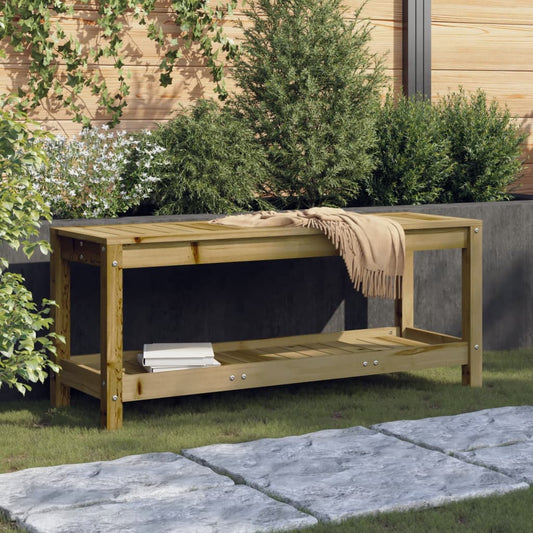 Panca da Giardino 108x35x45 cm Legno Massello Pino Impregnato | homemem39