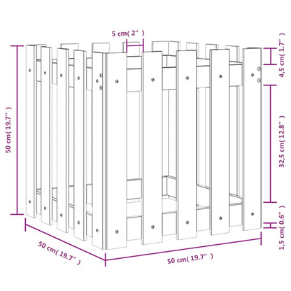 Fioriera Giardino Design Recinzione 50x50x50cm Massello Douglas | homemem39