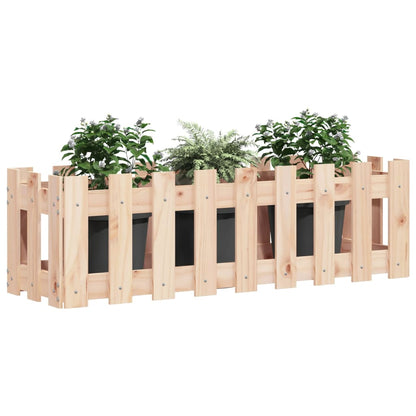 Fioriera Rialzata Giardino a Recinzione 100x30x30 cm Legno Pino