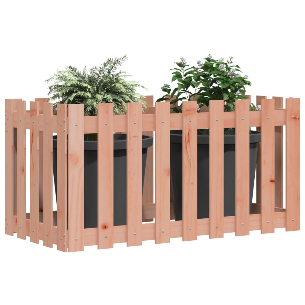 Fioriera Rialzata Giardino Recinzione 100x50x50cm Legno Douglas | homemem39