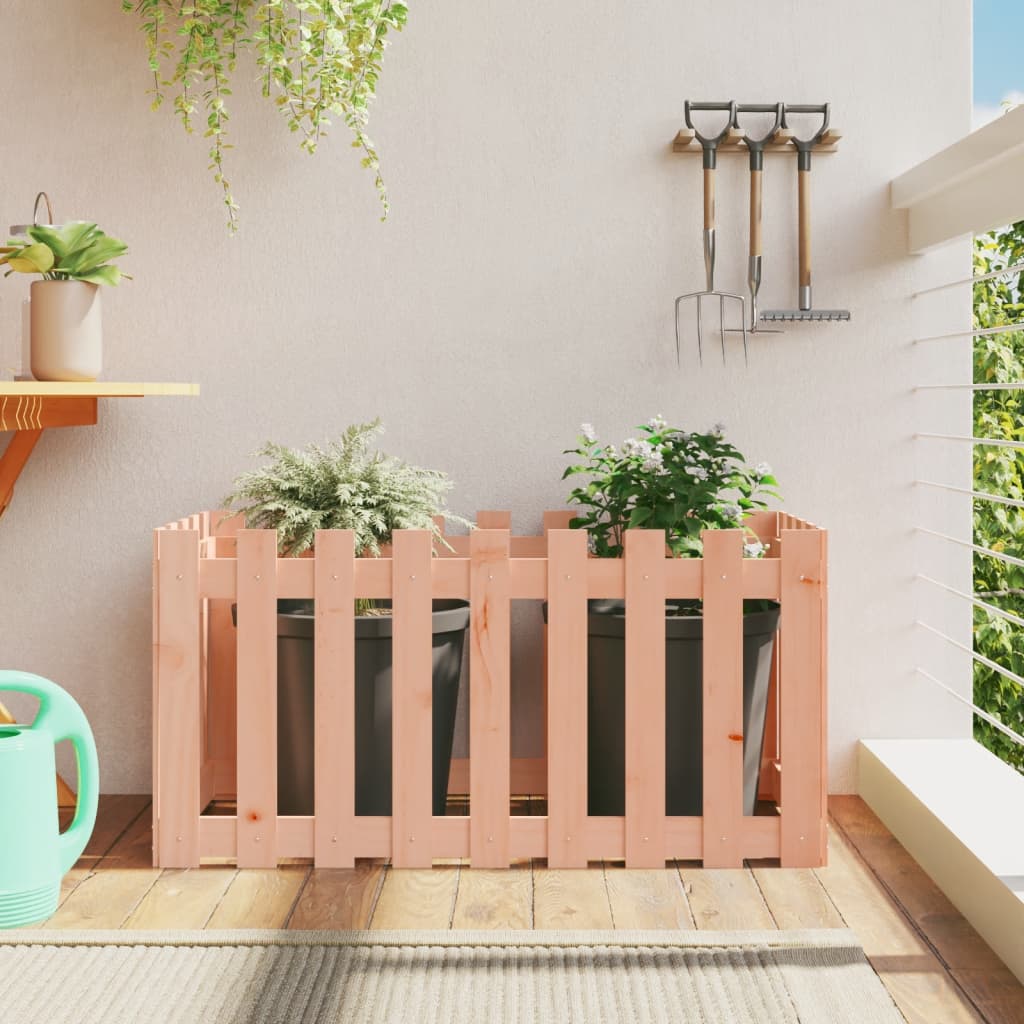 Fioriera Rialzata Giardino Recinzione 100x50x50cm Legno Douglas | homemem39