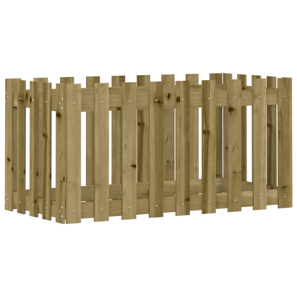 Fioriera Rialzata da Giardino 100x50x50 cm in Pino Impregnato | homemem39
