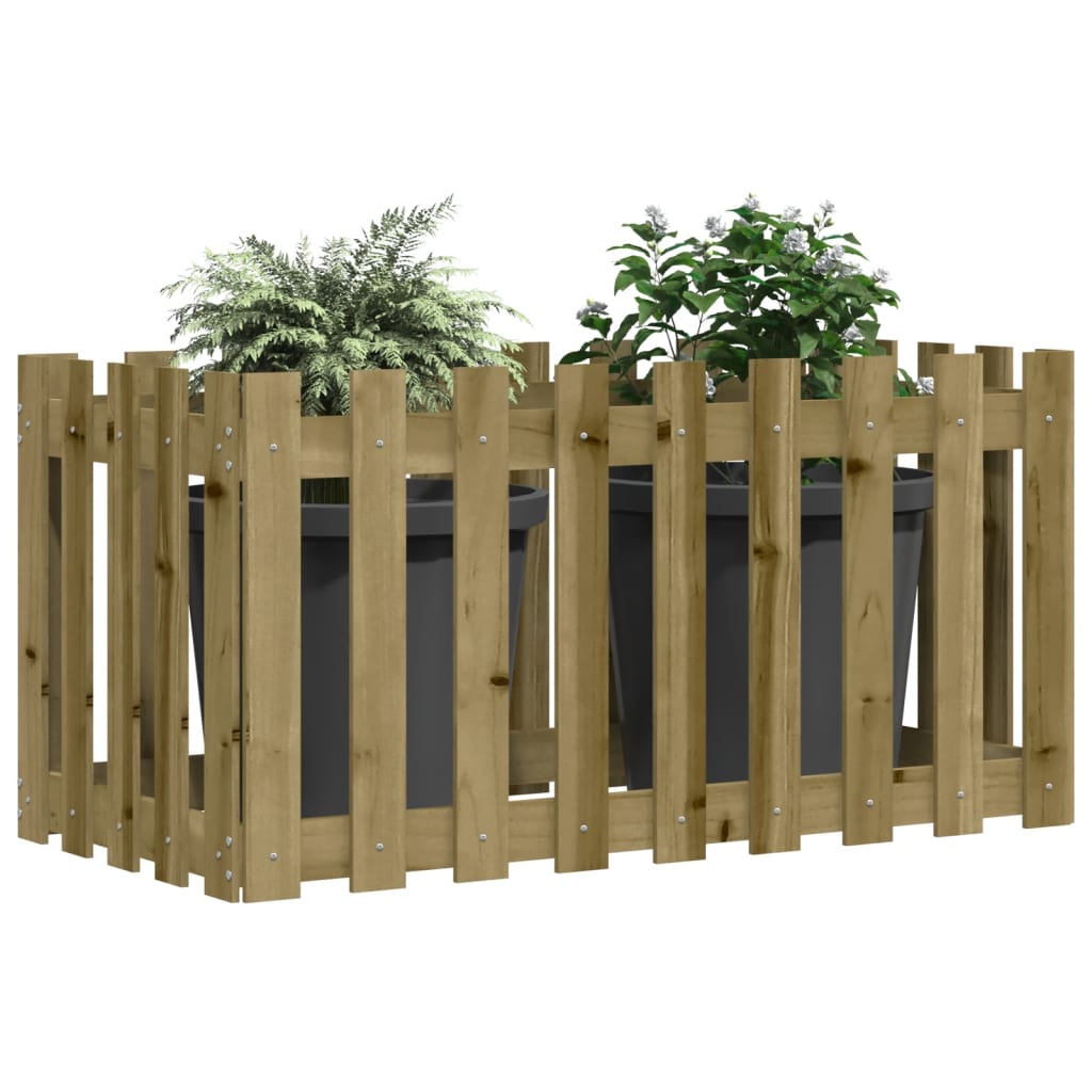 Fioriera Rialzata da Giardino 100x50x50 cm in Pino Impregnato | homemem39