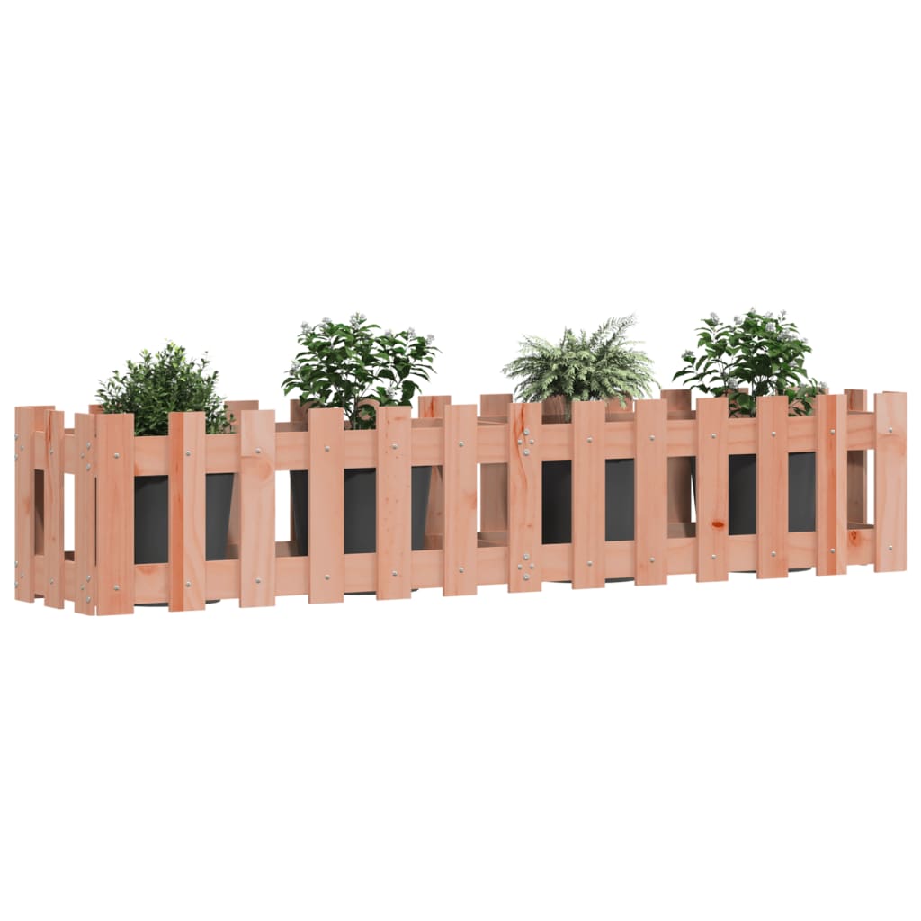 Fioriera Rialzata Giardino Recinzione 150x30x30cm Legno Douglas | homemem39