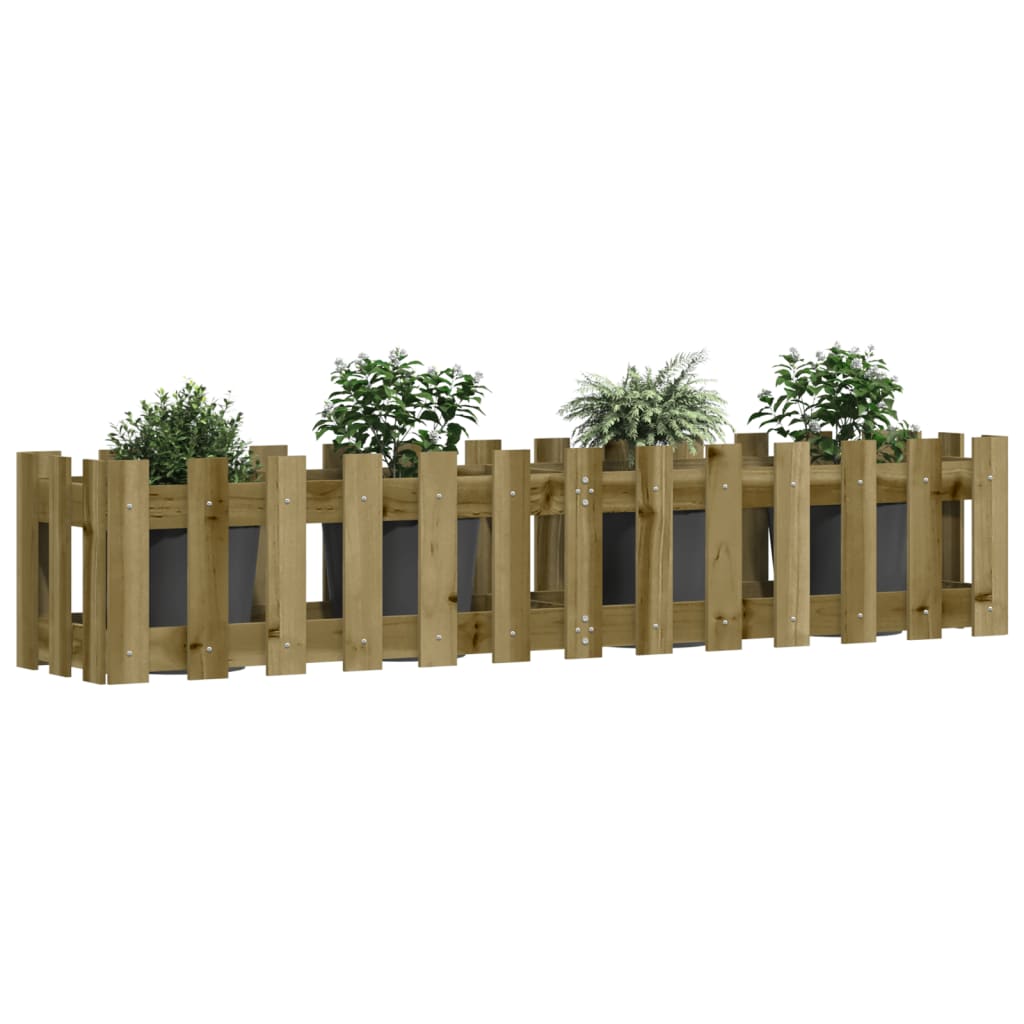 Fioriera da Giardino Recinzione 150x30x30cm Pino Impregnato | homemem39