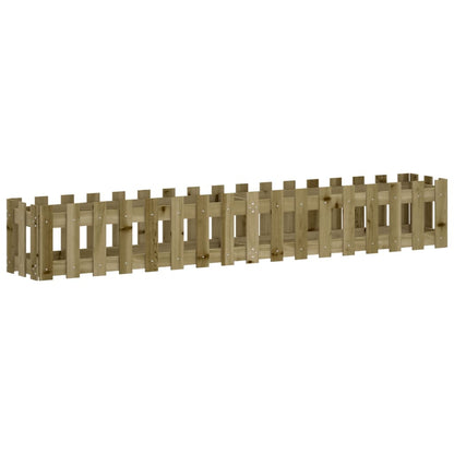 Fioriera da Giardino Recinzione 200x30x30cm in Pino Impregnato | homemem39