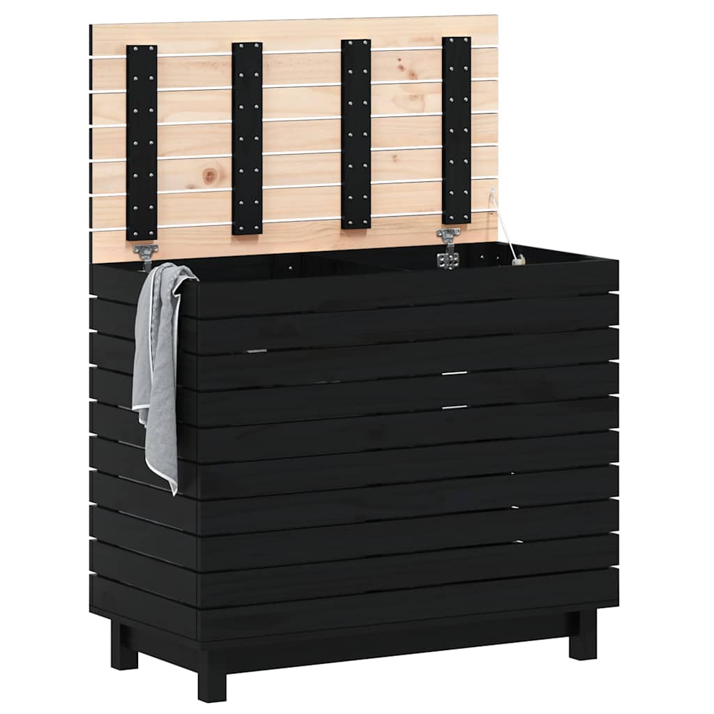 Cesto per Bucato 88,5x44x76 cm Legno Massello Pino - homemem39