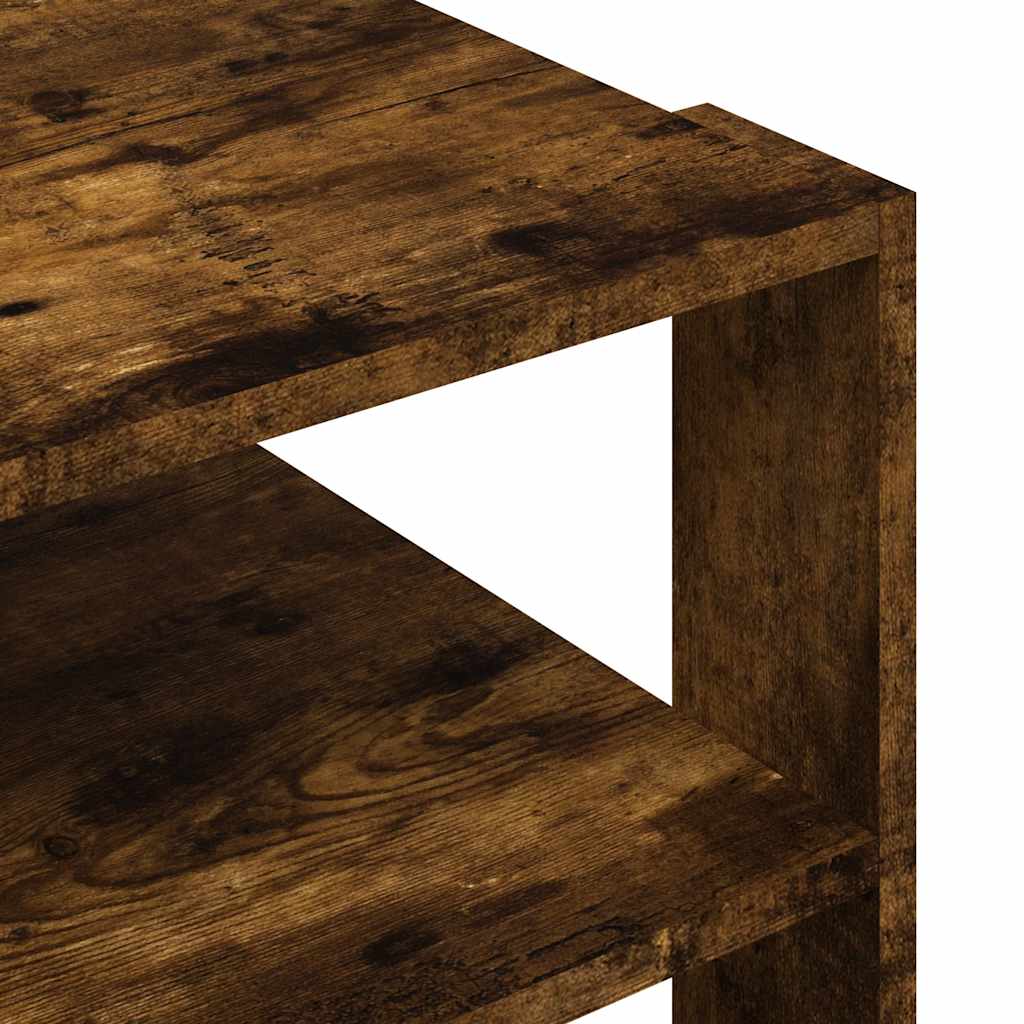Tavolino Salotto Rovere Fumo 58x58x40 cm Legno Multistrato