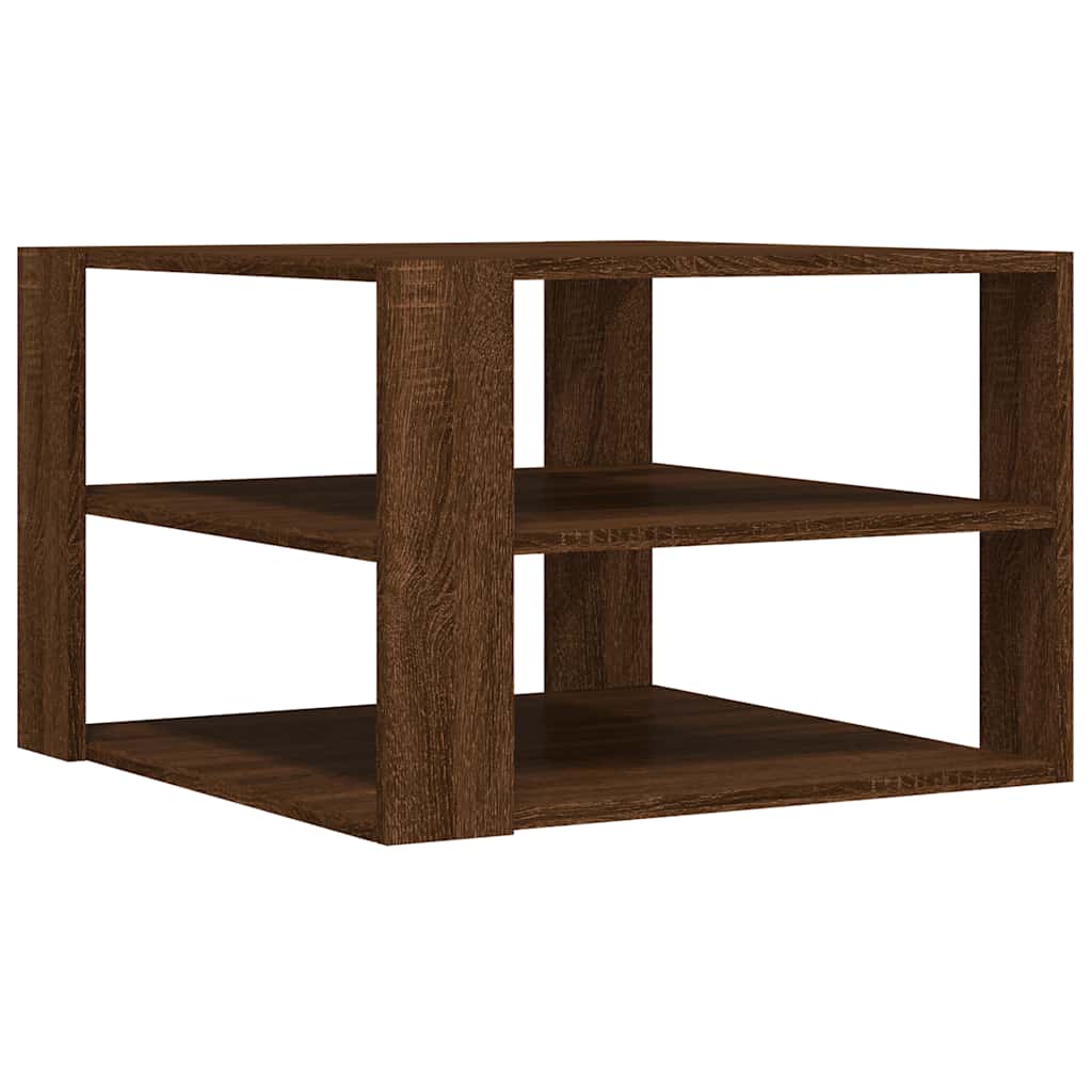 Tavolino Salotto Rovere Marrone 58x58x40 Legno Multistrato