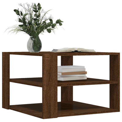 Tavolino Salotto Rovere Marrone 58x58x40 Legno Multistrato