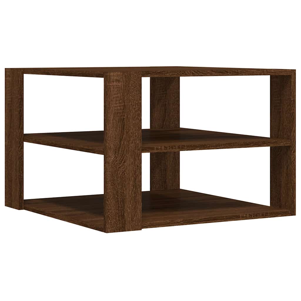 Tavolino Salotto Rovere Marrone 58x58x40 Legno Multistrato | homemem39