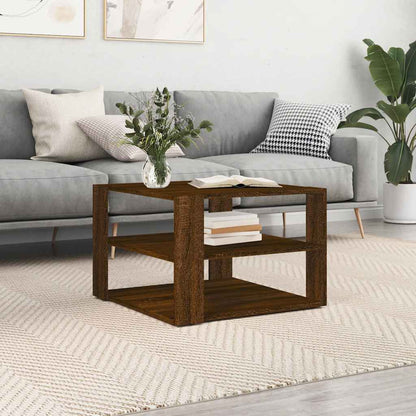 Tavolino Salotto Rovere Marrone 58x58x40 Legno Multistrato