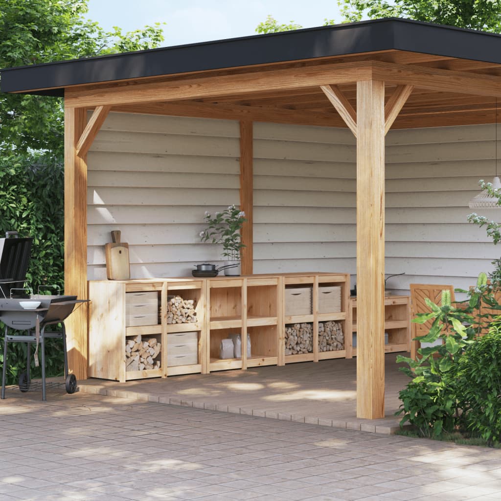 Mobili da Cucina da Esterno 3 pz in Legno Massello di Pino - homemem39