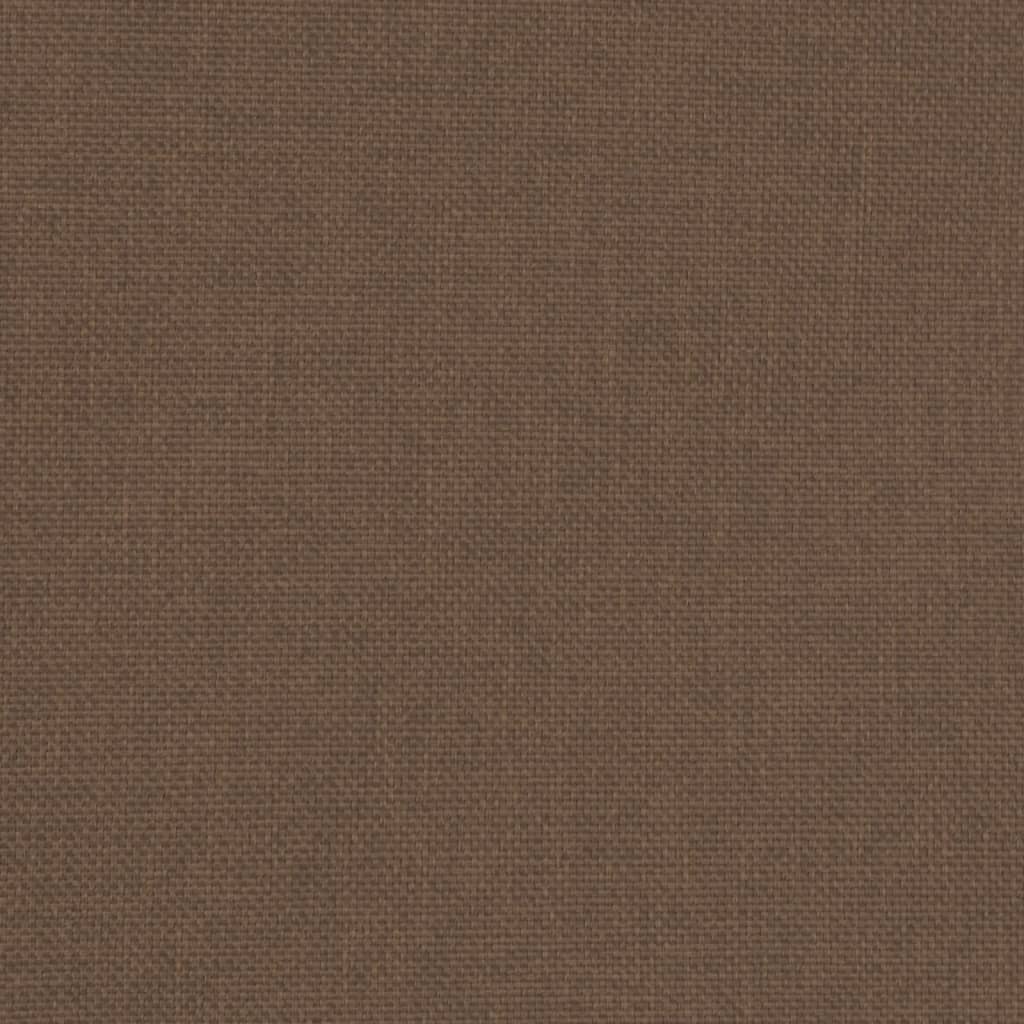 Poltrona Cabriolet con Poggiapiedi Marrone in Tessuto - homemem39