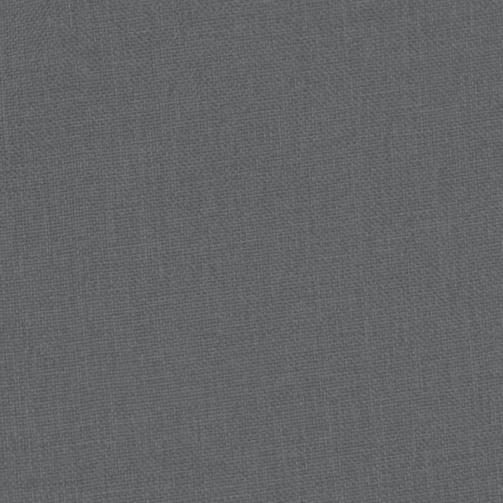 Poltrona Cabriolet con Poggiapiedi Grigio Scuro in Tessuto - homemem39