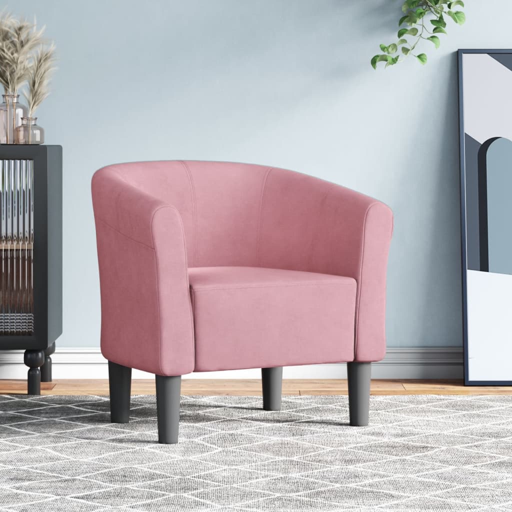 Poltrona Cabriolet Rosa in Velluto | homemem39