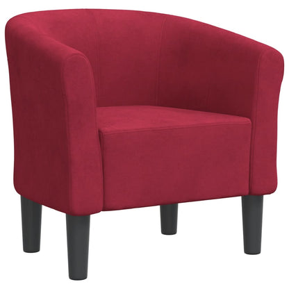 Poltrona Cabriolet Rosso Vino in Velluto | homemem39