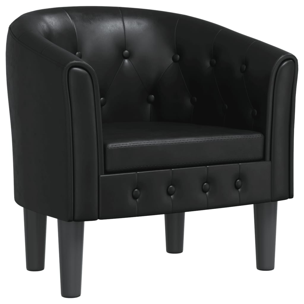 Poltrona Cabriolet Nera in Similpelle | homemem39