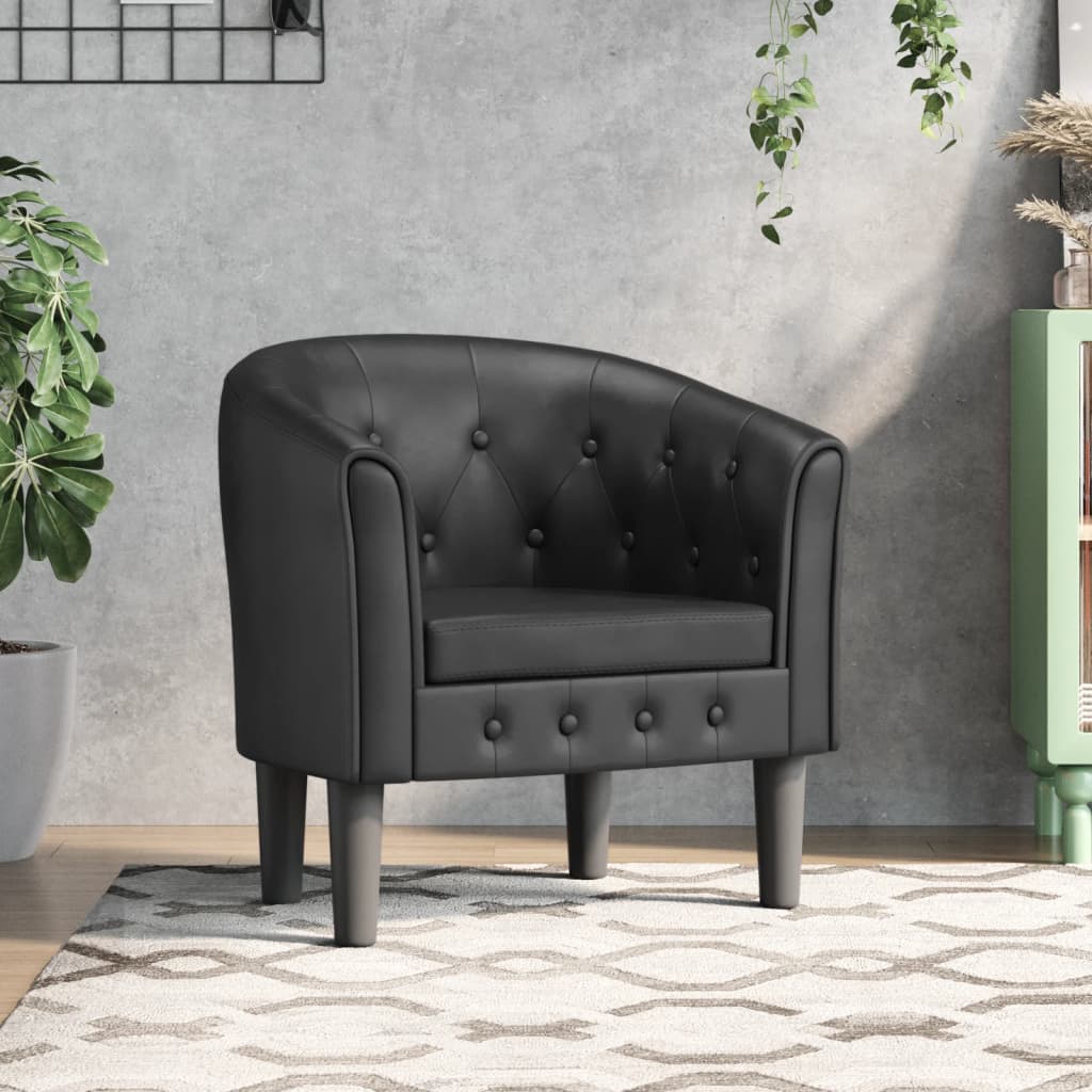 Poltrona Cabriolet Nera in Similpelle | homemem39