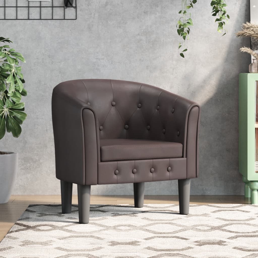 Poltrona Cabriolet Marrone in Similpelle | homemem39