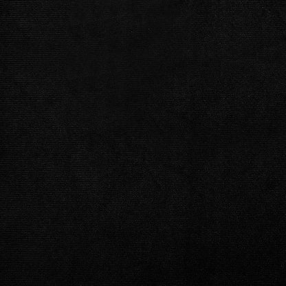 Poltrona Cabriolet con Poggiapiedi Nera in Velluto - homemem39